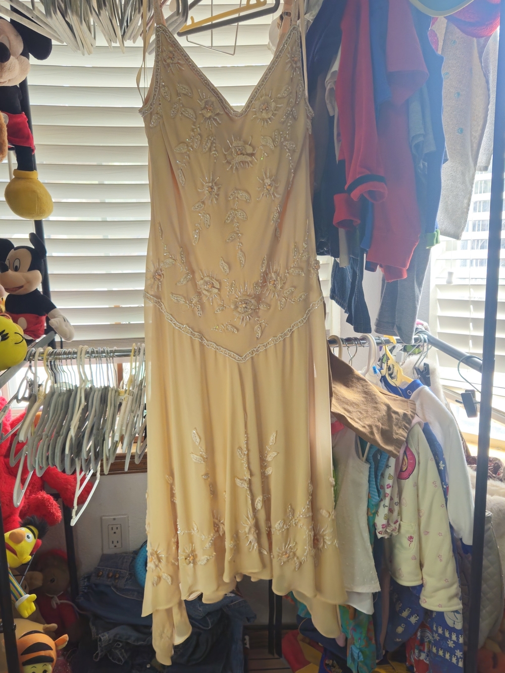 ✨ Stunning Vintage Y2K R&M Richards Petite Beaded Slip Dress ✨